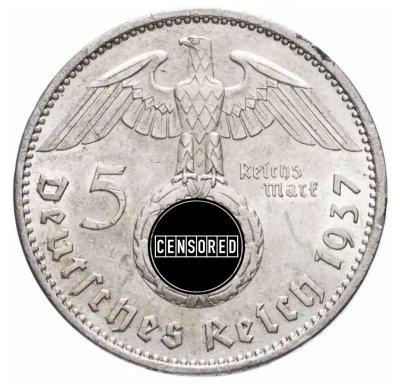 купить Германия (Третий Рейх) 5 рейхсмарок (reichsmark) 1937 "А"