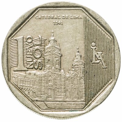 купить Перу 1 новый соль (nuevo sol) 2014 "Богатство и гордость Перу - Кафедральный собор Лимы"