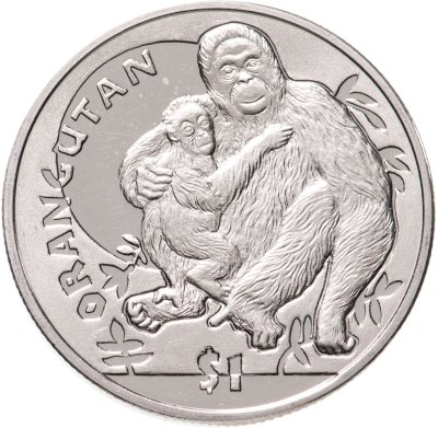 купить Сьерра-Леоне 1 доллар (dollar) 2010 "Обезьяны - Орангутан"