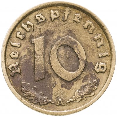 купить Германия (Третий Рейх) 10 рейхспфеннигов (reichspfennig) 1939 А