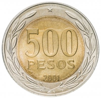 купить Чили 500 песо 2001