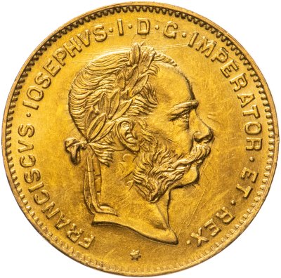 купить Австрия 4 флорина 10 франков (florins - francs) 1892 рестрайк (новодел)