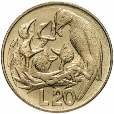 купить Сан-Марино 20 лир (lire) 1975 "Любовь у животных"