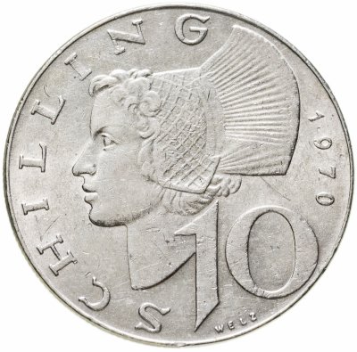 купить Австрия 10 шиллингов (shillings) 1970