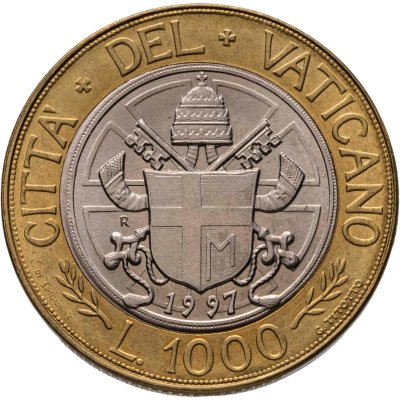 купить Ватикан 1000 лир (lire) 1997