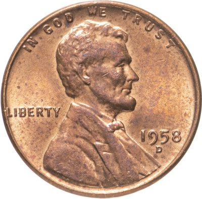 купить США 1 цент 1958 D