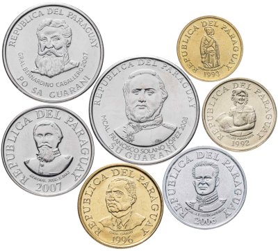 купить Парагвай. Набор №1 (7 монет) 1992-2008