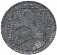 Купить Бельгия 1 франк 1941 -1944 гг. Надпись - 'BELGIQUE - BELGIE'