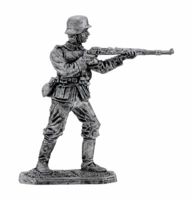 купить Оловянный солдатик,Немецкий пехотинец с винтовкой Mauser-98, 1944-45 гг, Россия, 2021