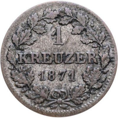 купить Бавария (Германия) 1 крейцер 1871