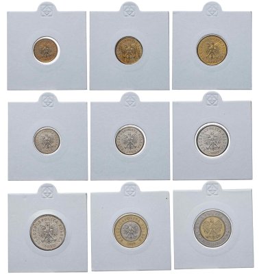 купить Польша набор монет для обращения 2009-2012 (9 штук)