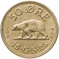 купить Дания, Гренландия 50 эре (ore) 1926