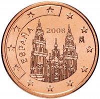 Купить Испания 5 центов (cents) 2008