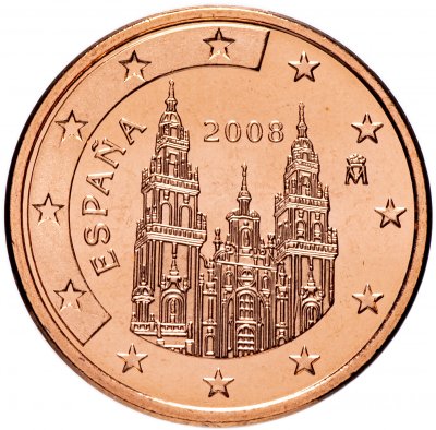 купить Испания 5 евроцентов (cents) 2008