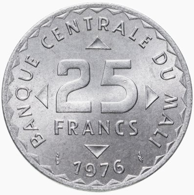 купить Мали 25 франков (francs) 1976