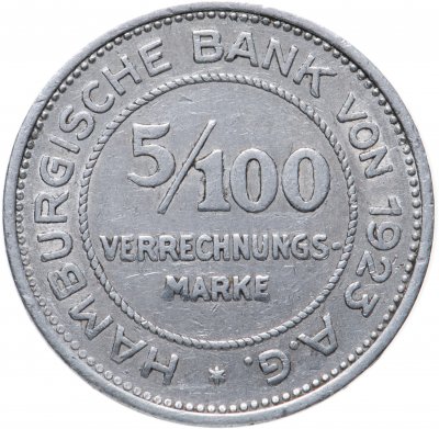 купить Германия (Гамбург) нотгельд 5 пфеннигов (5/100 марки) 1923