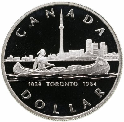 купить Канада 1 доллар (dollar) 1984 150 лет городу Торонто