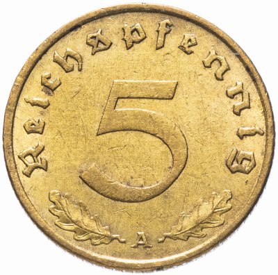 купить Германия (Третий Рейх) 5 рейхспфеннигов 1938 "А"
