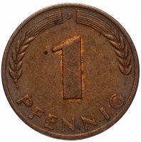 Купить Германия (ФРГ) 1 пфенниг (pfennig) 1950-1990