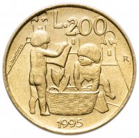 Купить Сан-Марино 200 лир (lire) 1995