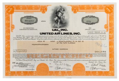 купить Акция США UAL, INC. and UNITED AIR LINES, INC., 1978 г.