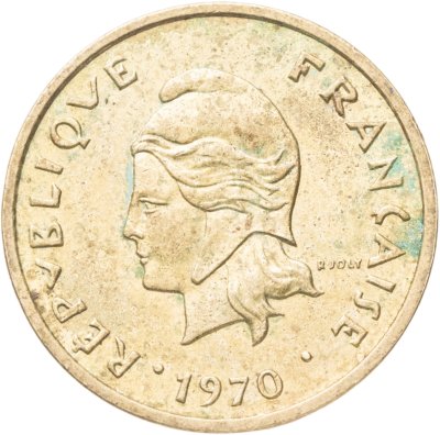купить Новые Гебриды 2 франка (francs) 1970