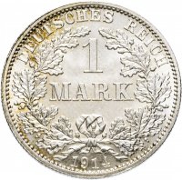 купить Германская Империя 1 марка 1914-1915 случайный год