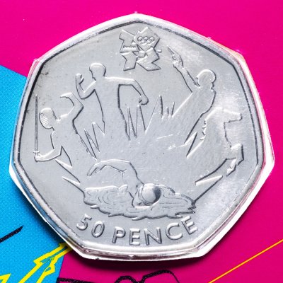 купить Великобритания 50 пенсов (pence) 2011 "XXX летние Олимпийские Игры, Лондон 2012 - Современное пятиборье"