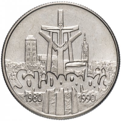 купить Польша 10000 злотых (zlotych) 1990 "10 лет независимому самоуправляемому профсоюзу «Солидарность»"