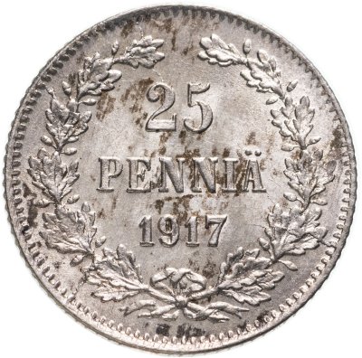 купить 25 пенни (pennia) 1917 S гербовый орёл без корон
