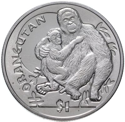 купить Сьерра-Леоне 1 доллар (dollar) 2010 "Обезьяны - Орангутан"