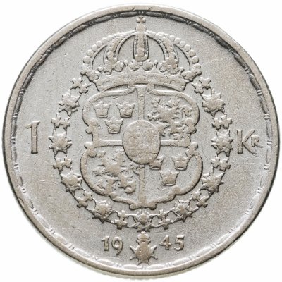 купить Швеция 1 крона (krona) 1945