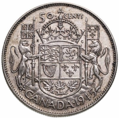 купить Канада 50 центов (cents) 1945