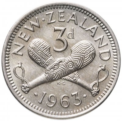 купить Новая Зеландия 3 пенса (pence) 1963