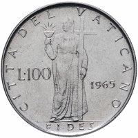 Купить Ватикан 100 лир (lire) 1963-1965