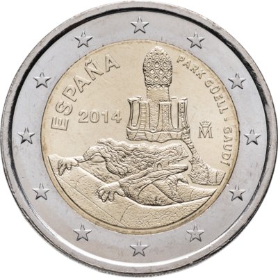 купить Испания 2 евро (euro) 2014 Работы Антонио Гауди в г.Барселоне