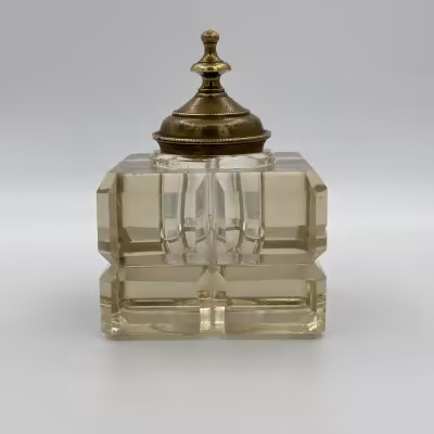 купить Чернильница с крышкой, стекло, латунь, Российская империя, 1900-1910 гг.