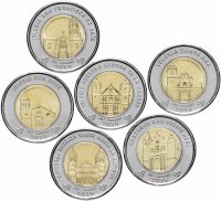 купить Панама набор монет 2019 (6 штук, UNC) Всемирный день молодежи. Соборы.