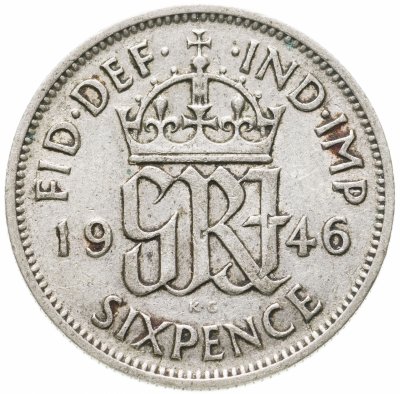 купить Великобритания 6 пенсов (pence) 1946