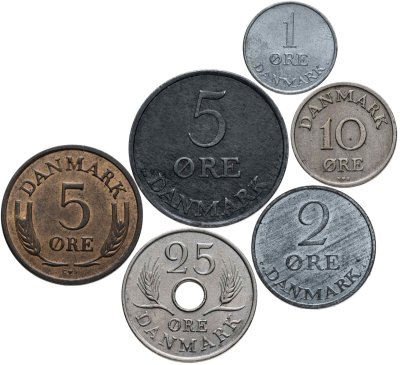 купить Дания, набор из 6 монет 1948-1970 Король Фредерик IX