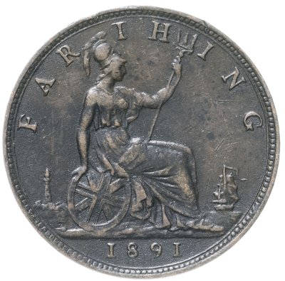 купить Великобритания 1 фартинг 1891