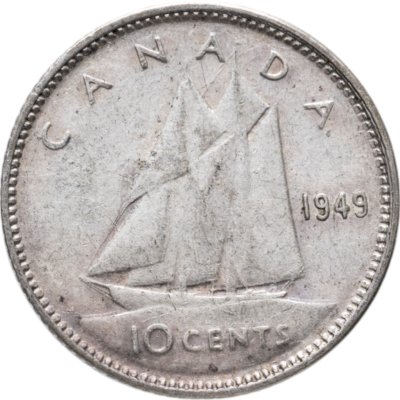 купить Канада 10 центов (cents) 1949