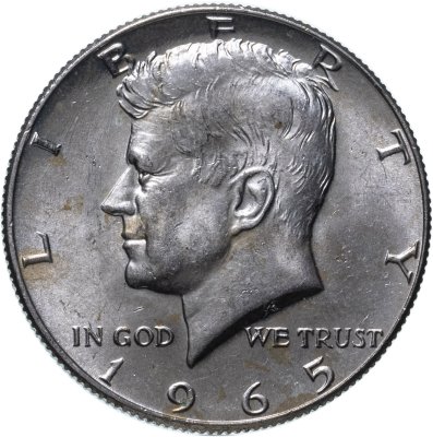 купить США 50 центов (1/2 доллара, half dollar) 1965 "Kennedy Half Dollar (Кеннеди)"