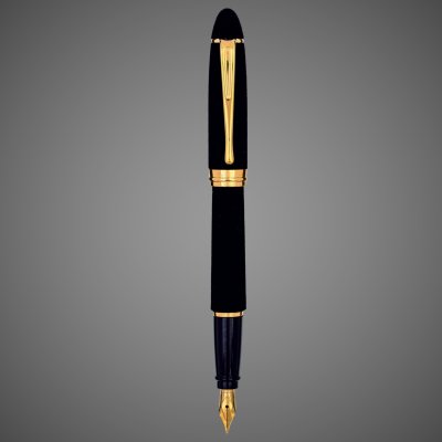 купить Перьевая ручка Aurora Ipsilon Velvet Black GT, перо - F, в подарочной коробке, Материал ткани: бархат, велюр, позолота, позолота, 2026 г.