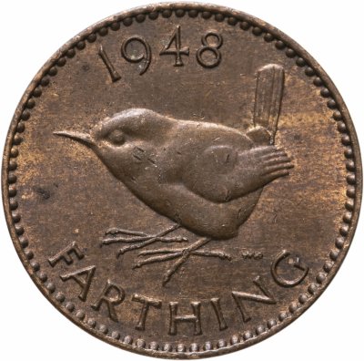 купить Великобритания 1 фартинг (farthing) 1937-1948 Георг VI с надписью IND IMP, случайная дата