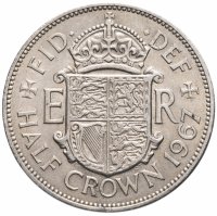 Купить Великобритания 1/2 кроны (crown) 1967