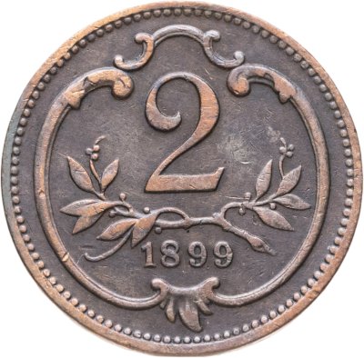купить Австрия 2 геллера (heller) 1899