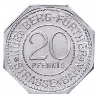 купить Германия, Нюрнберг 20 пфеннигов 1921 "Дом Дюрера" (трамвайный жетон)