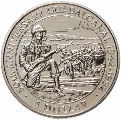купить Соломоновы Острова 1 доллар (dollar) 1992 "50 лет битве за Гуадалканал"