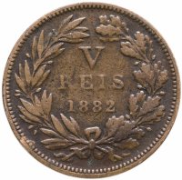 купить Португалия 5 рейс (reis) 1882